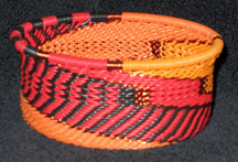 African Zulu Telephone Wire Basket - Tuna Can - Dancing Fire