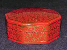 Red 8-Sided Papier  Mache Box